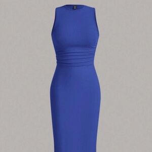 NEVER WORN XS Royal Blue Body Con Maxi Dress